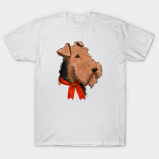 Cute Airedale Terrier Drawing T-Shirt